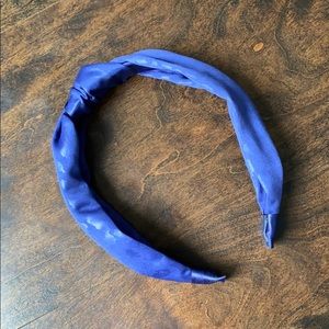 Anthropologie cobalt blue leopard headband